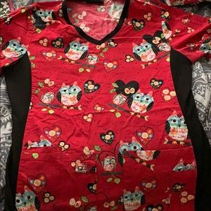 Owl Scrub Top